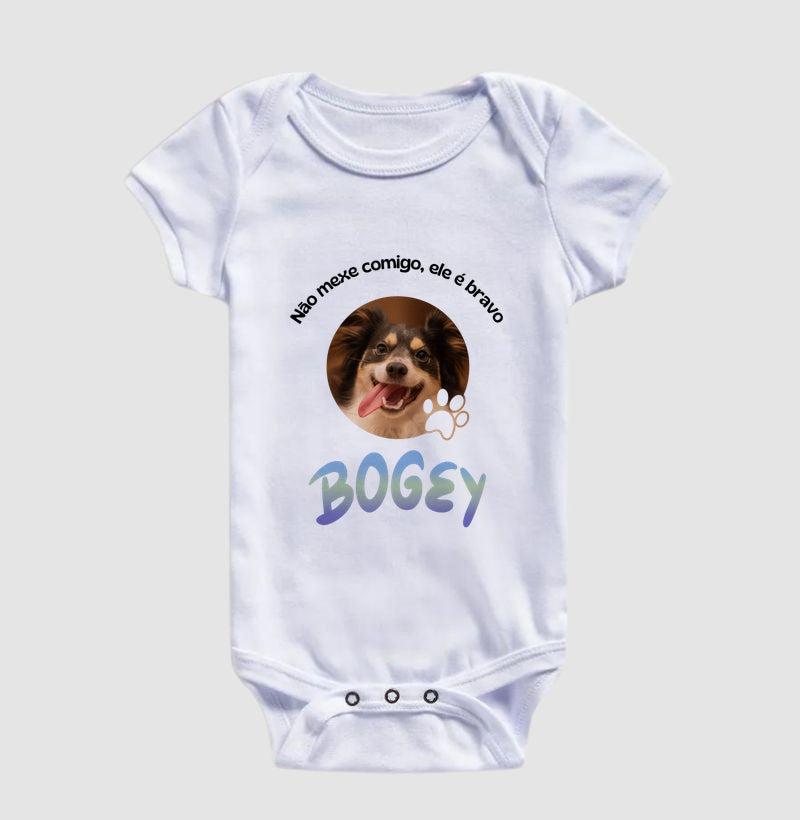 Camiseta Personalizada Com a Foto e Nome do Seu Pet - 100% Algodão
