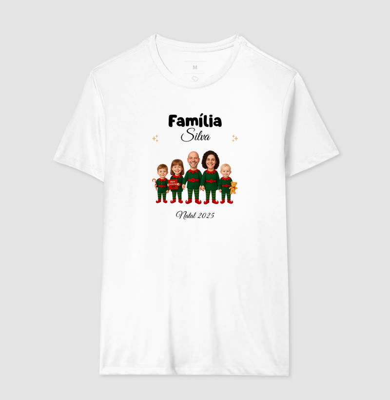 Camiseta Personalizada Família Elfo- 100% Algodão