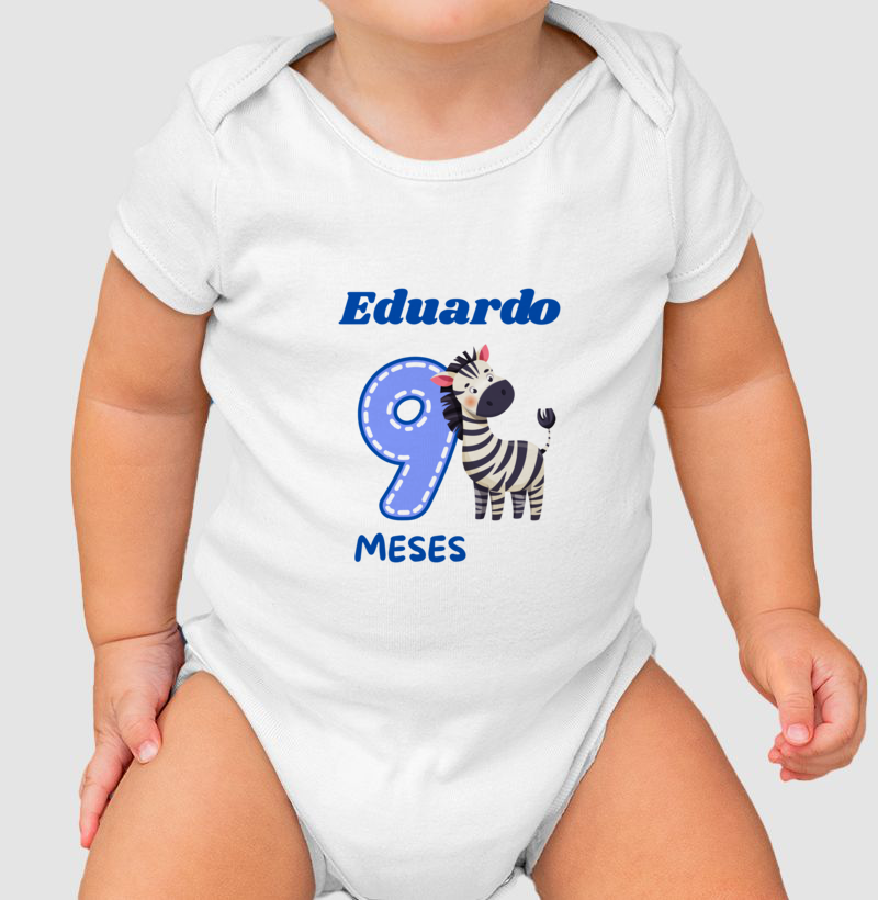 Body Personalizado 9º Mêsversário - 100% Algodão