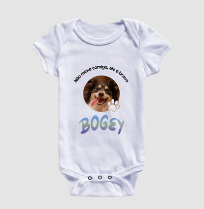 Camiseta Personalizada Com a Foto e Nome do Seu Pet - 100% Algodão