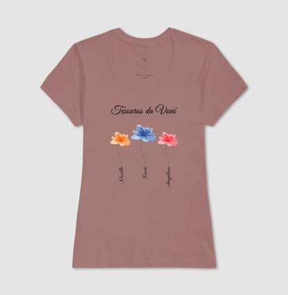 Camiseta Personalizada Tesouros da Vovó - 100% Algodão