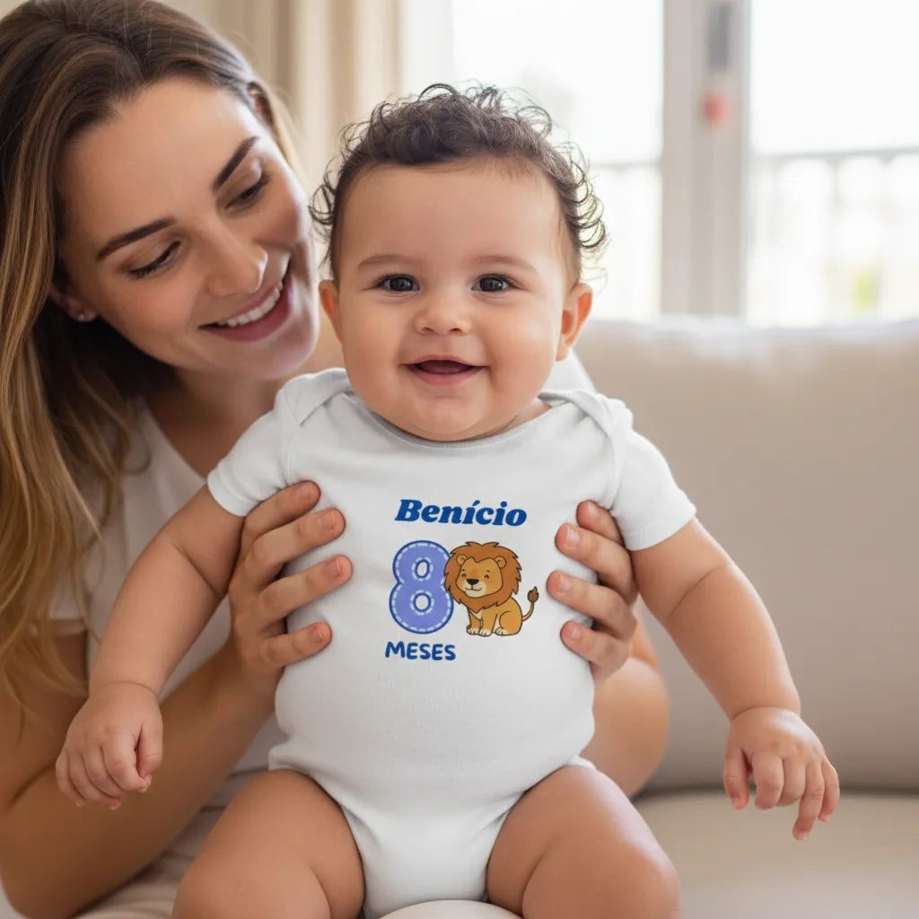 Body Personalizado 8º Mêsversário - 100% Algodão