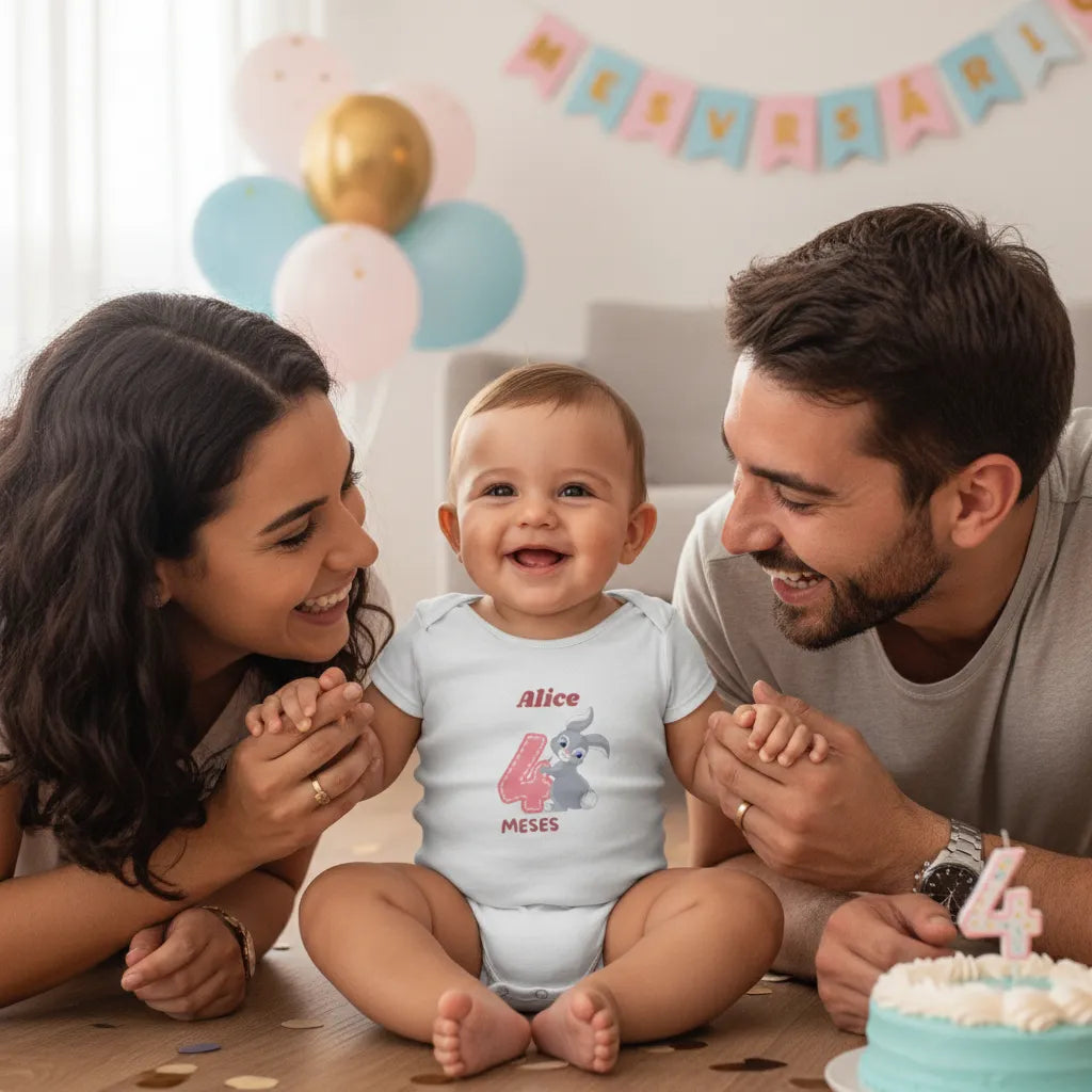 Body Personalizado Mêsversário - 100% Algodão