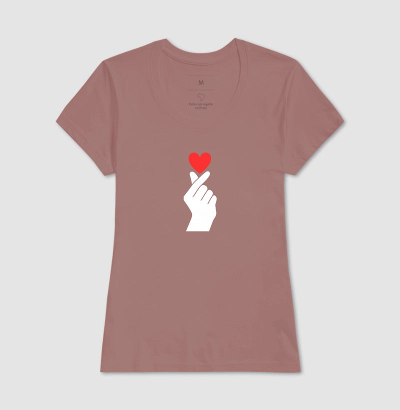 Camiseta Personalizada Coração de Dorama - 100% Algodão