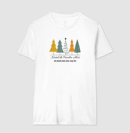 Camiseta Personalizada Natal da Família - 100% Algodão