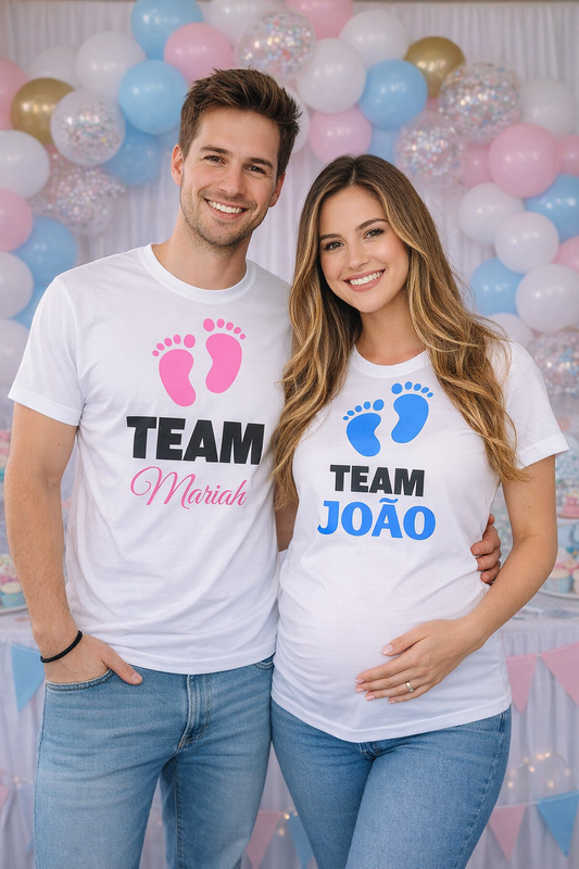 Camiseta Personalizada Chá revelação - 100% Algodão