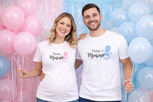 Camiseta Personalizada Chá Revelação - 100% Algodão