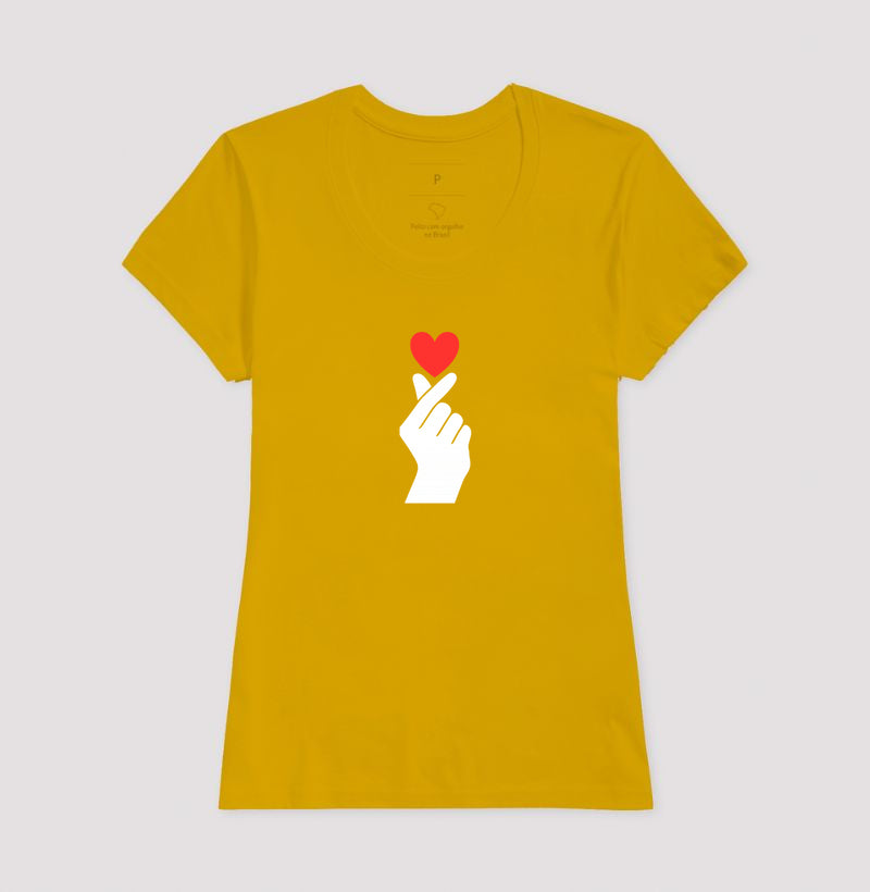 Camiseta Personalizada Coração de Dorama - 100% Algodão