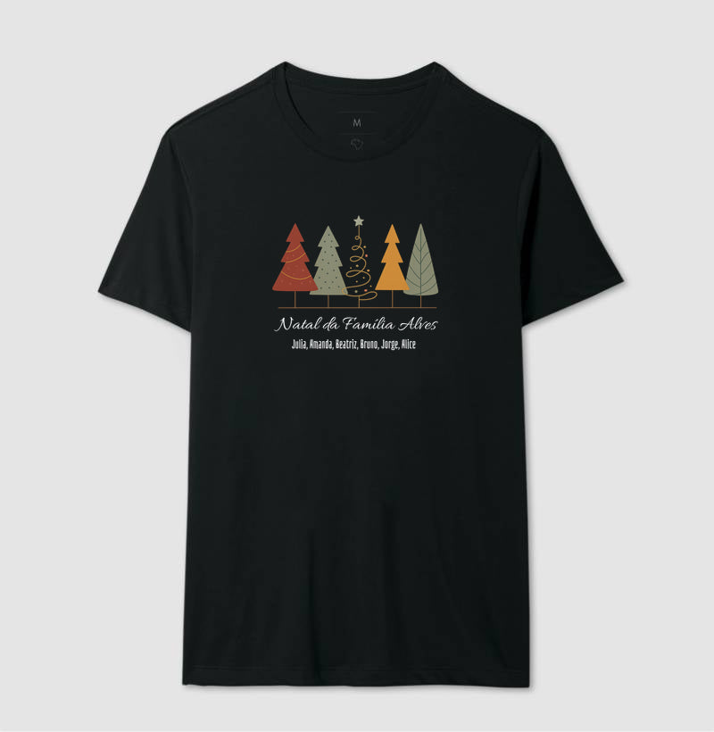 Camiseta Personalizada Natal da Família - 100% Algodão