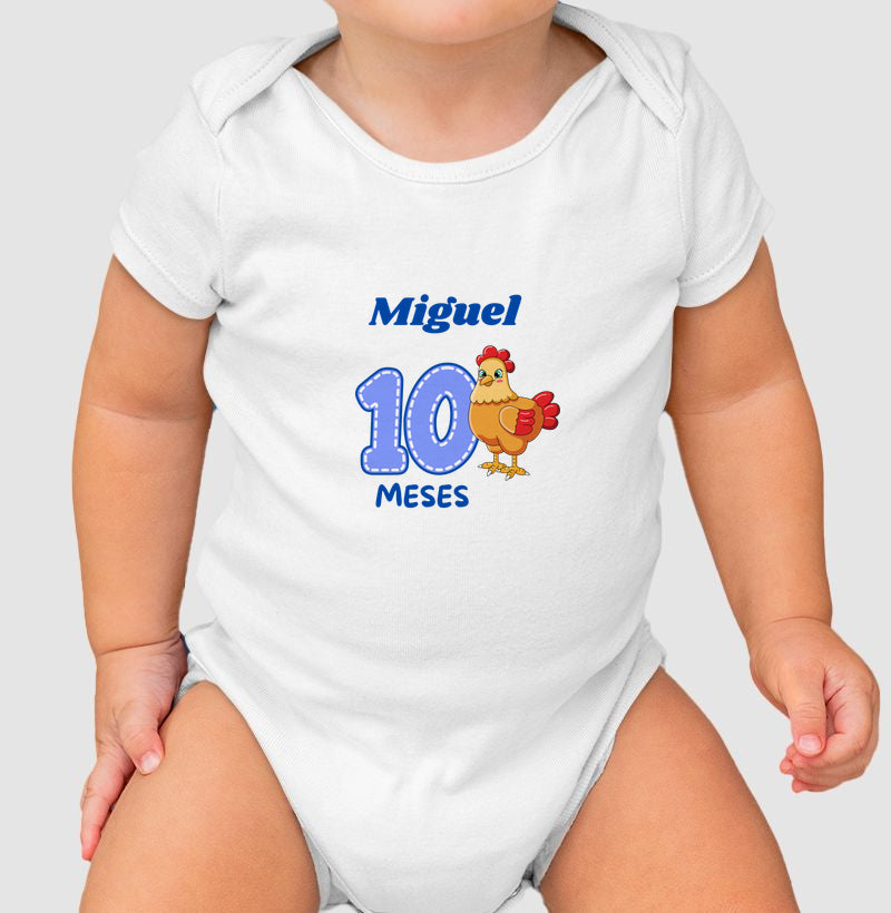 Body Personalizado 10º Mêsversário - 100% Algodão