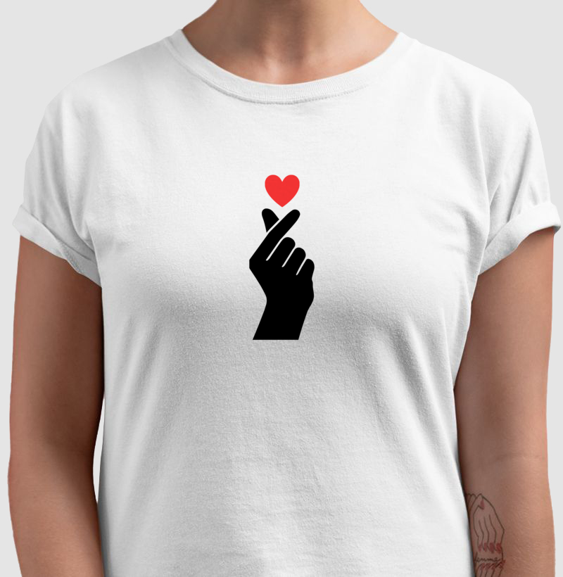 Camiseta Personalizada Coração de Dorama - 100% Algodão