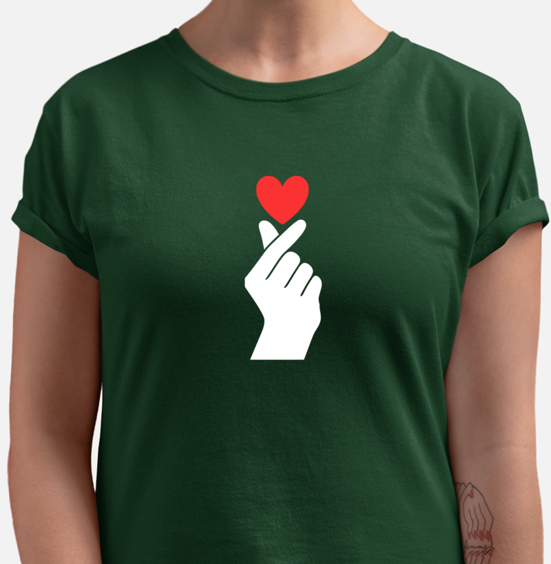 Camiseta Personalizada Coração de Dorama - 100% Algodão