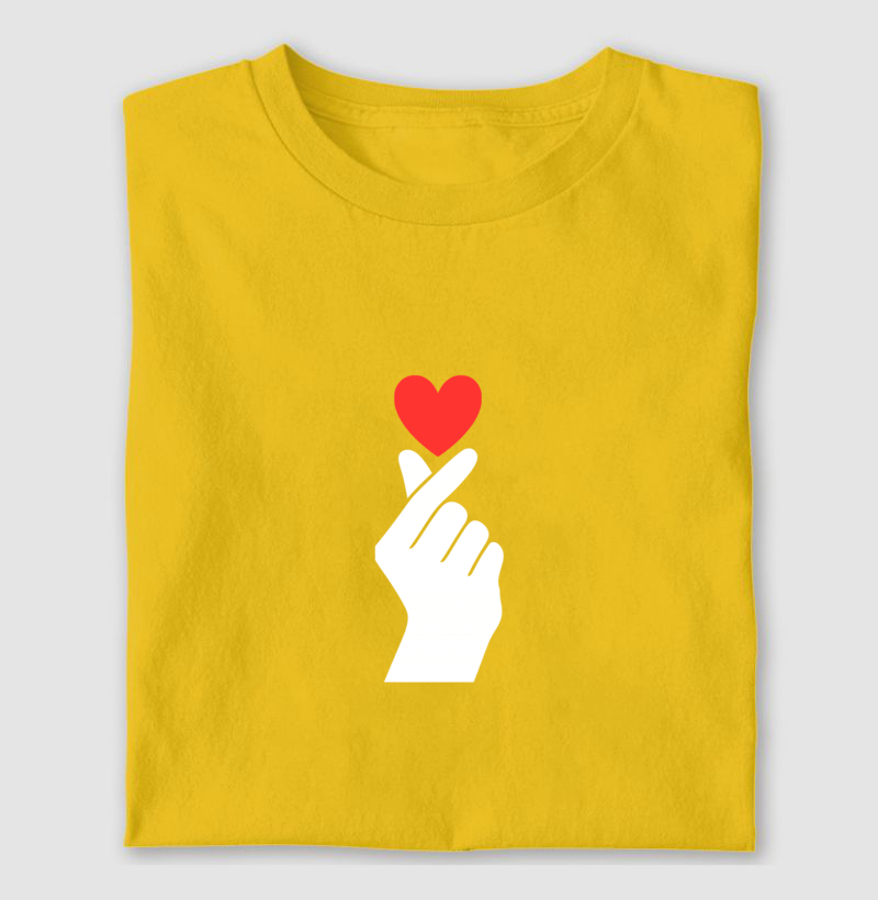 Camiseta Personalizada Coração de Dorama - 100% Algodão