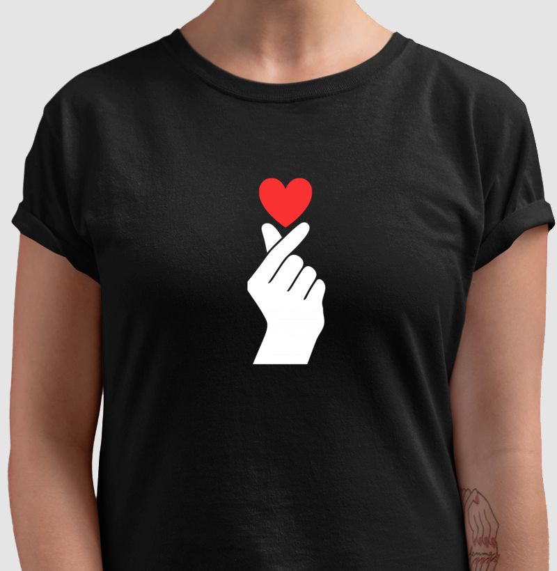 Camiseta Personalizada Coração de Dorama - 100% Algodão