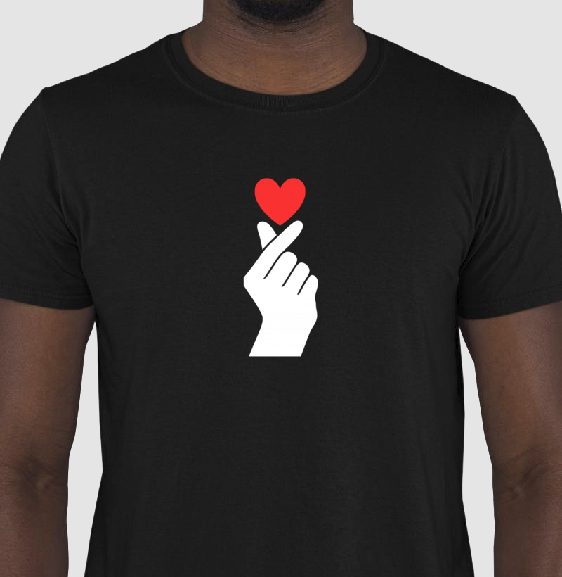 Camiseta Personalizada Coração de Dorama - 100% Algodão